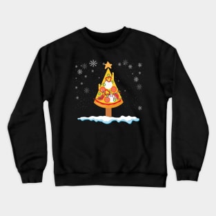 Pizza Christmas Tree Funny Pizza Lovers Christmas Foodie Crewneck Sweatshirt